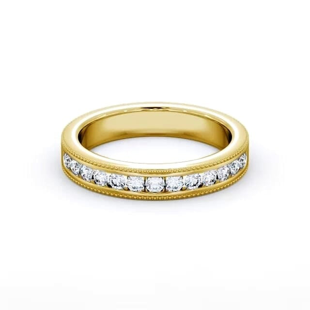 Nina Vintage Half Eternity Round Lab Diamond Channel Set Ring